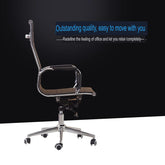 Black High Back Leather Office Chair